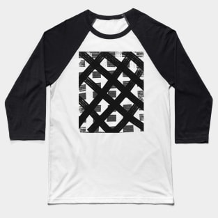 Black Fencing Design Baseball T-Shirt